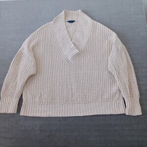 J.Crew Sweater Womens 2XL Beige Broken-in French Terry Crewneck Knit Never Even